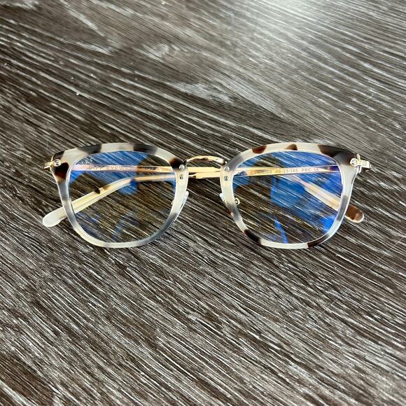 EUC Diff Eyewear Rue Blue Light Glasses Himalayan Tortoise Beige Frame 46mm Lens - Picture 4 of 15